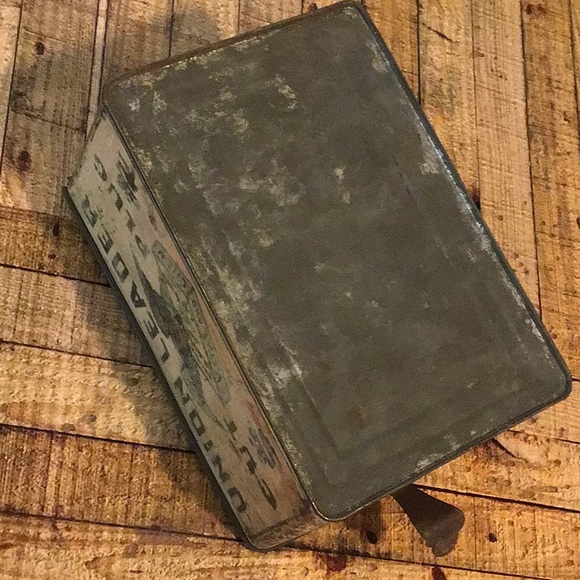 Union Leader cut plug chewing tobacco vintage tin Tobacciana - Picture 7 of 9